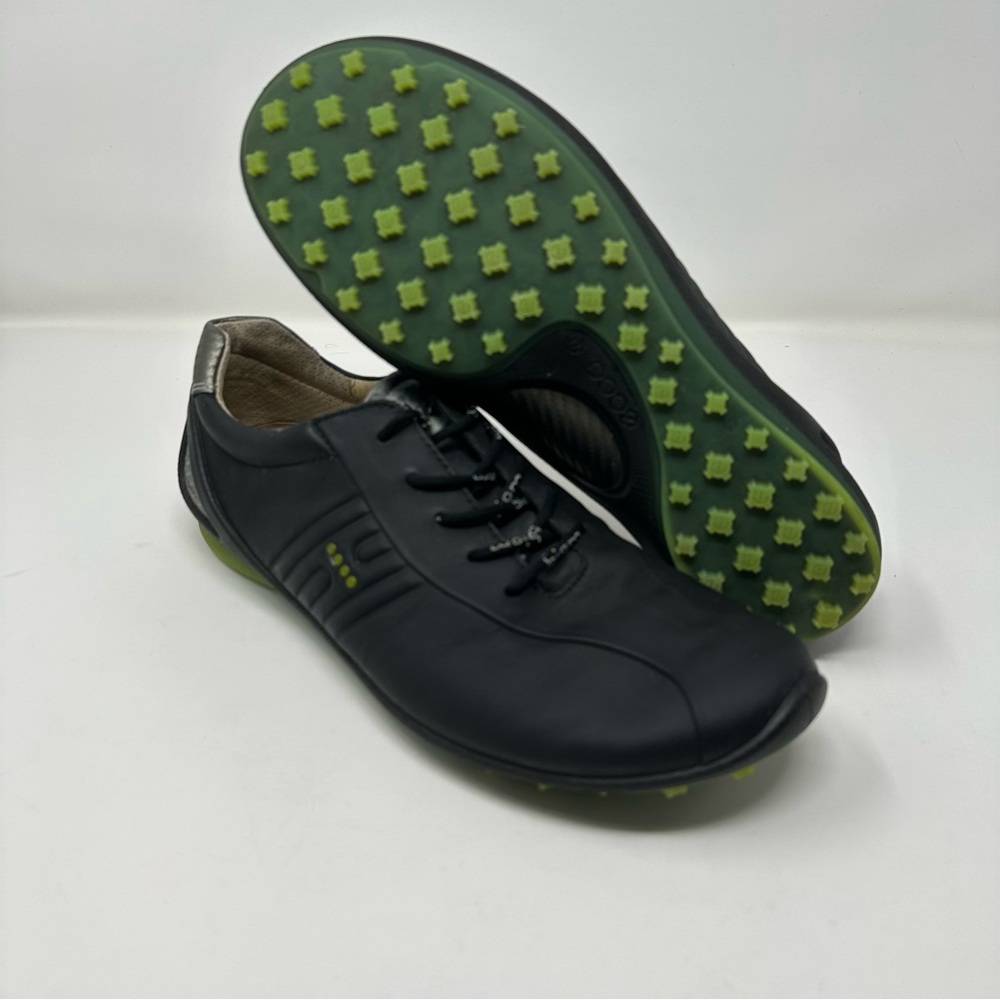 Ecco Biom Hydromax Natural Motion Yak Black Leather Golf Shoes Mens Size 43